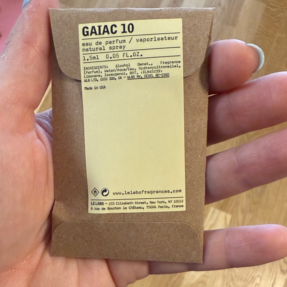 Le Labo Gaiac 10 Fragrance 1.5ml - Tokyo Exclusive